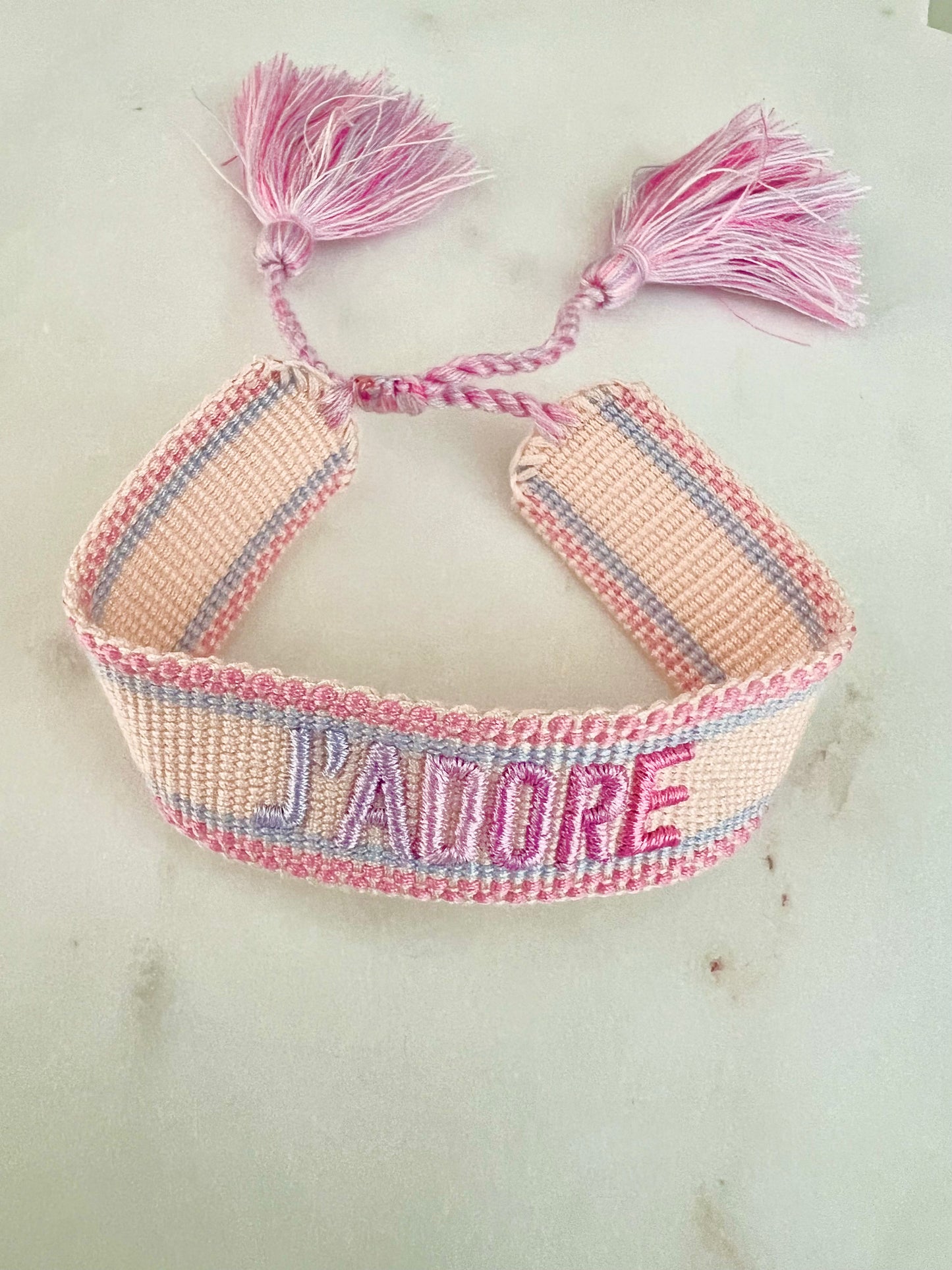 J’adore tassle bracelet