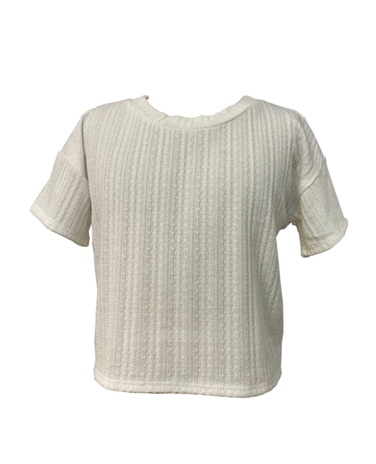 Short sleeve knit top