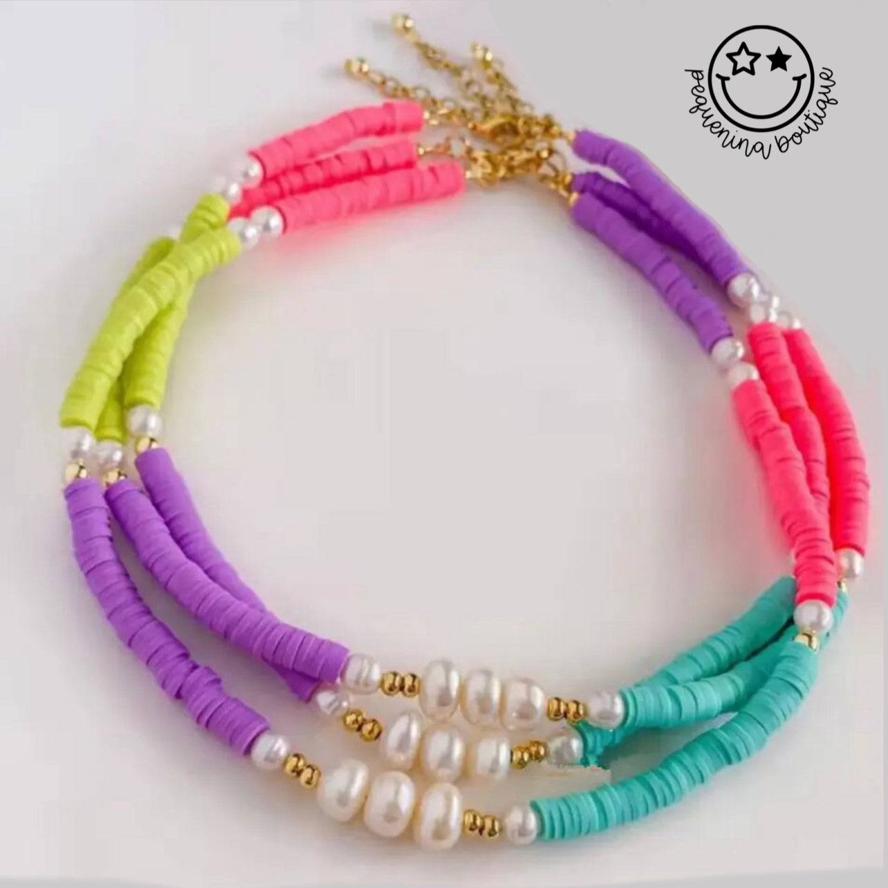 Colorful pearl necklace