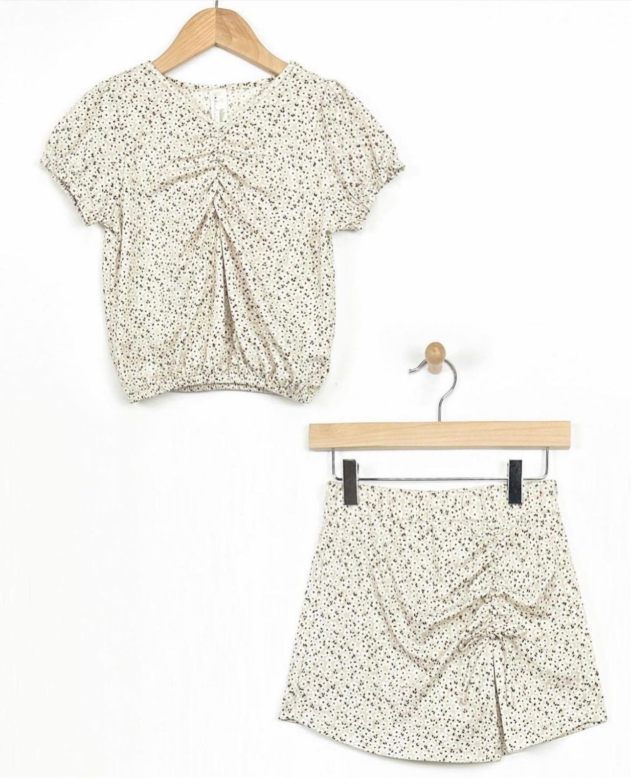 Cream skort set