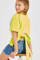 Neon yellow tie back t-shirt