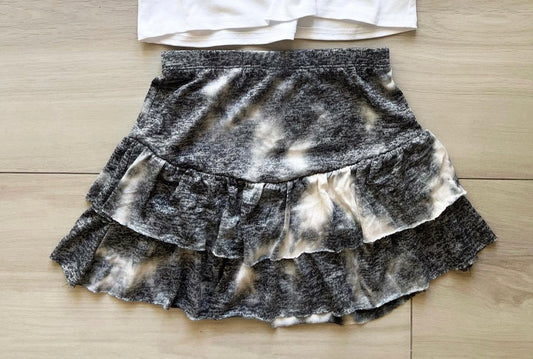 Black tie dye skirt