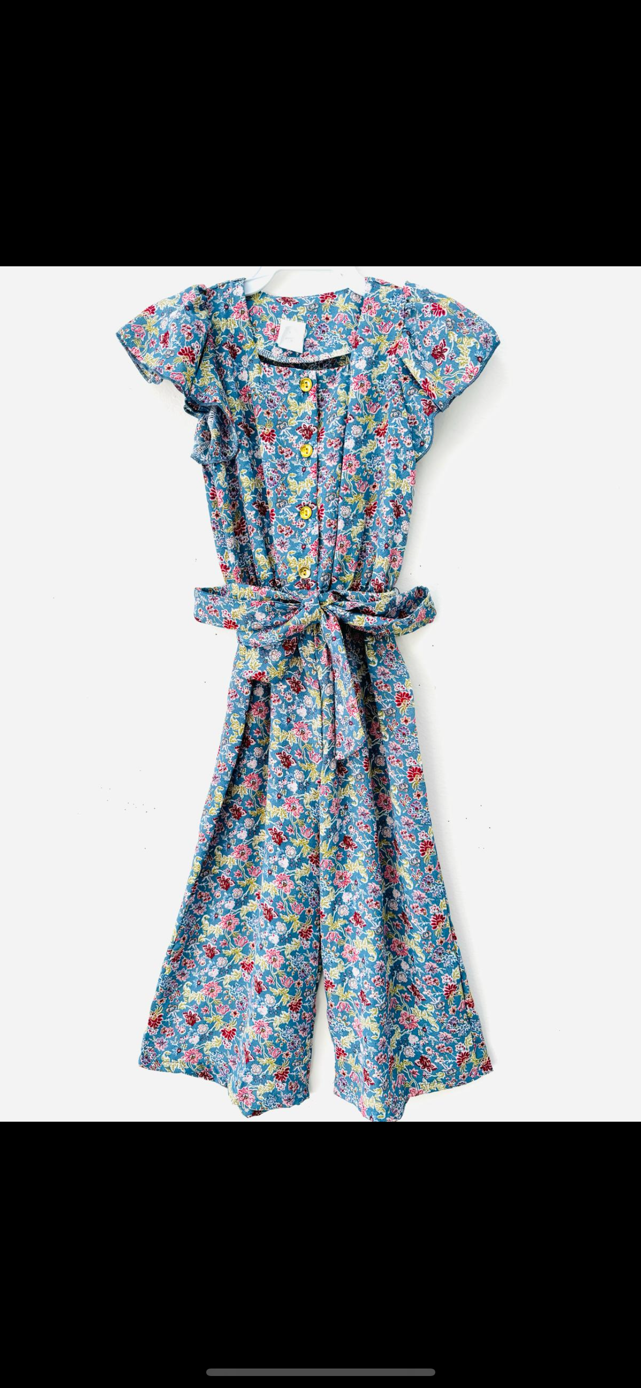 Floral tie wrap jumper