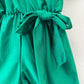 Kelly green tie wrap romper