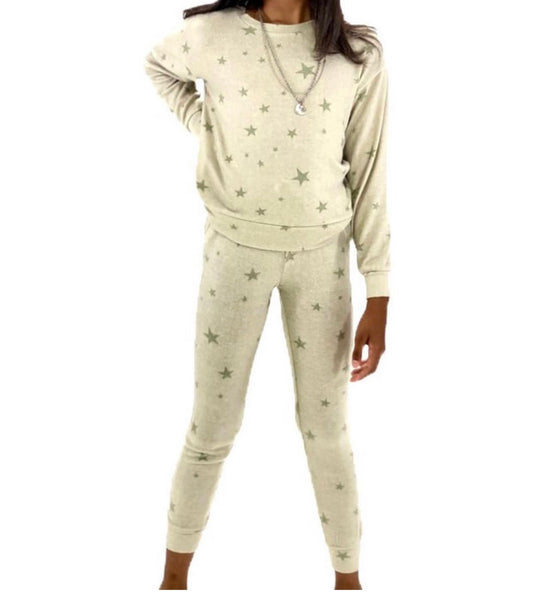 Sage star lounge jogger set