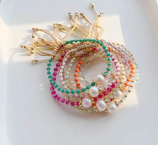 Crystal adjustable bracelet