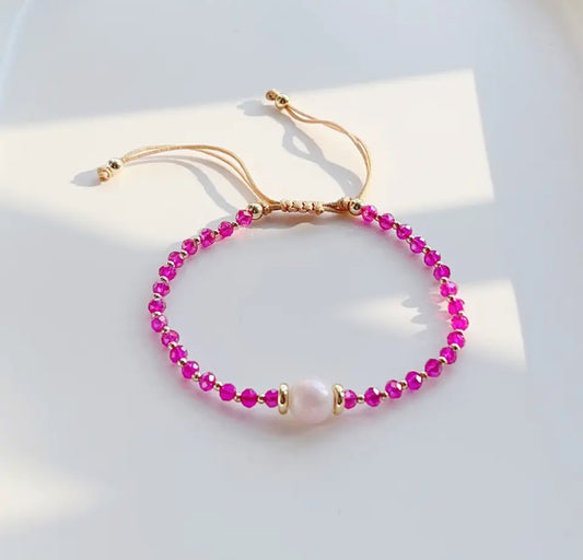 Crystal adjustable bracelet