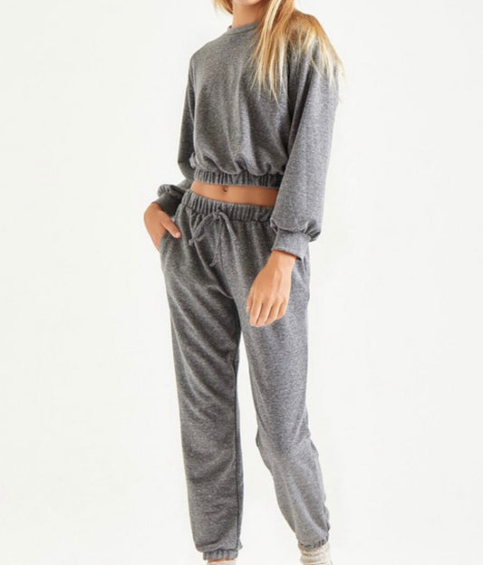 Cropped jogger set