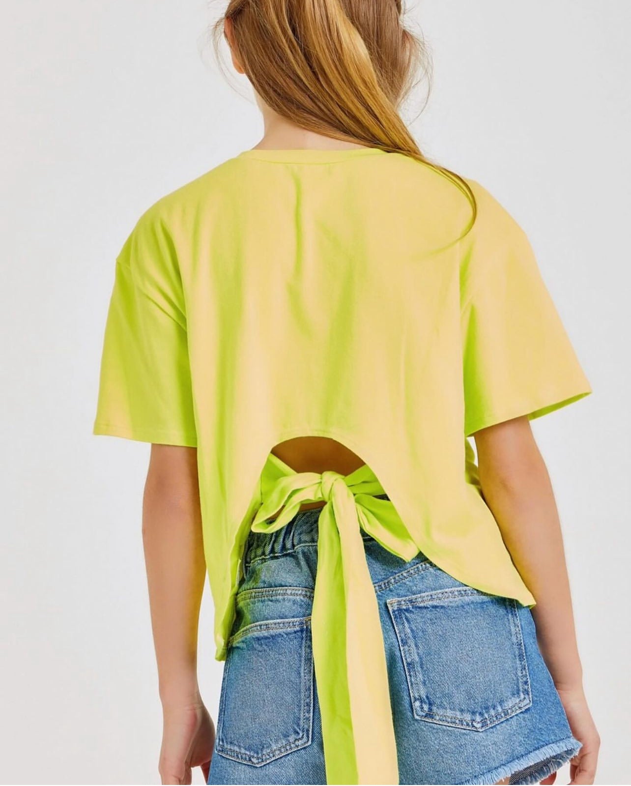 Neon open back top