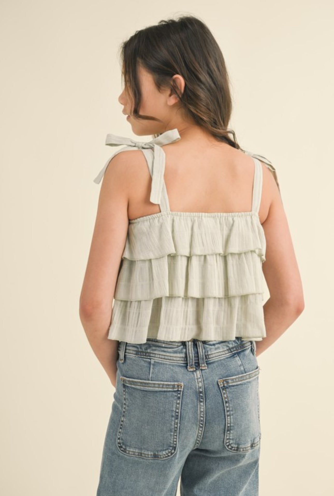 Sage tiered top