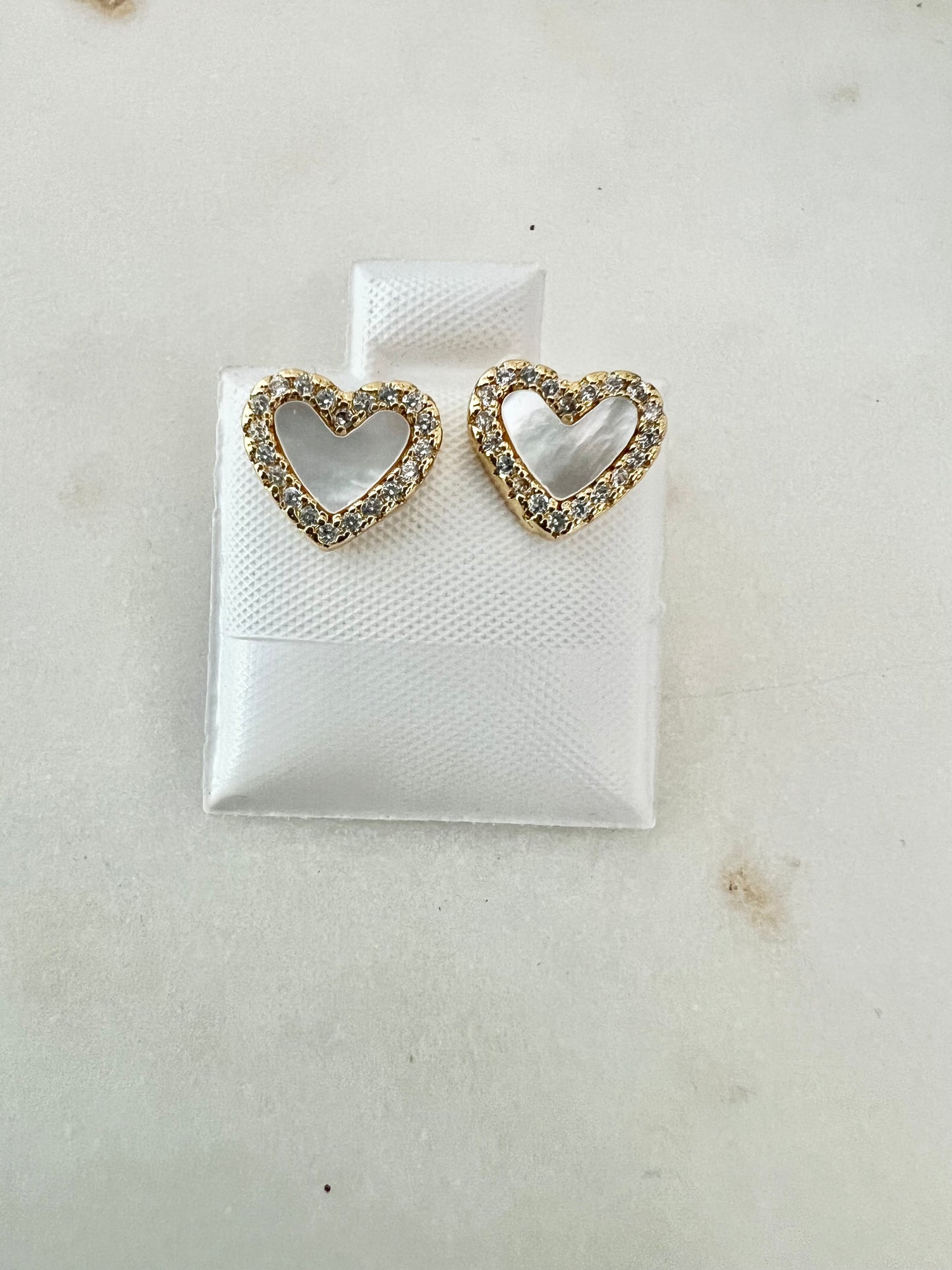 Mother of pearl heart earring