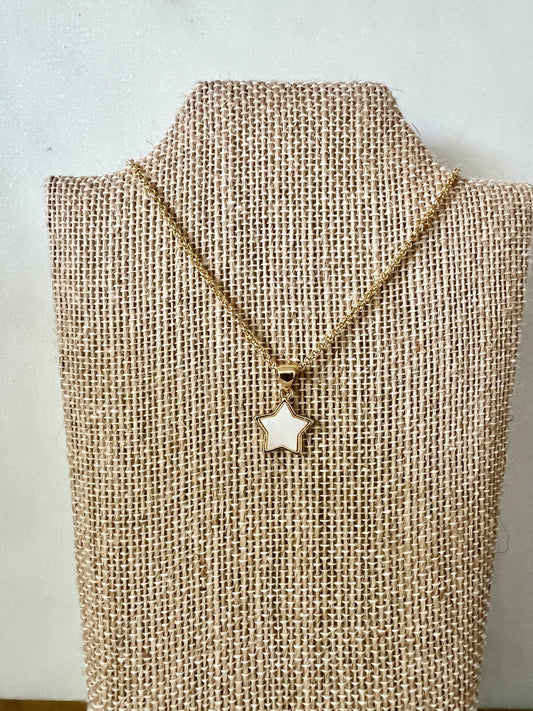 White star gold necklace